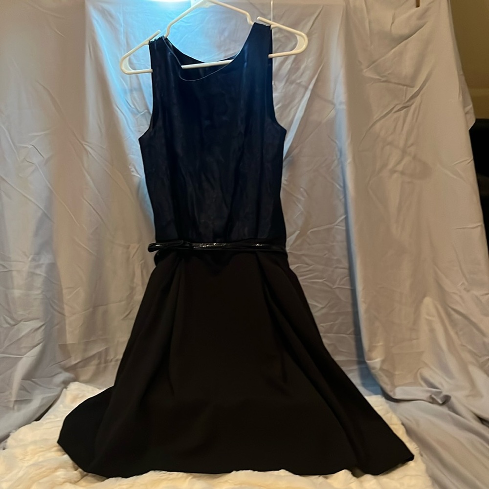 Brand new single blue and black dress